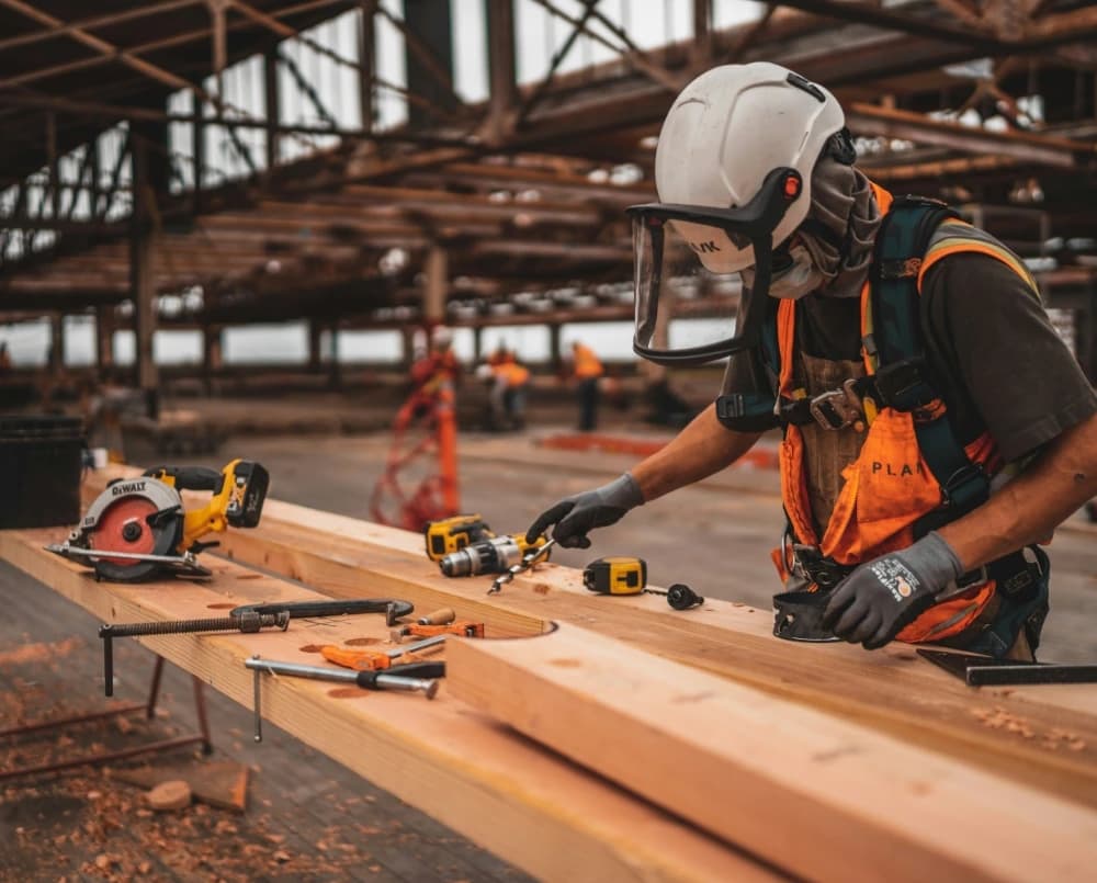 Construction worker on site